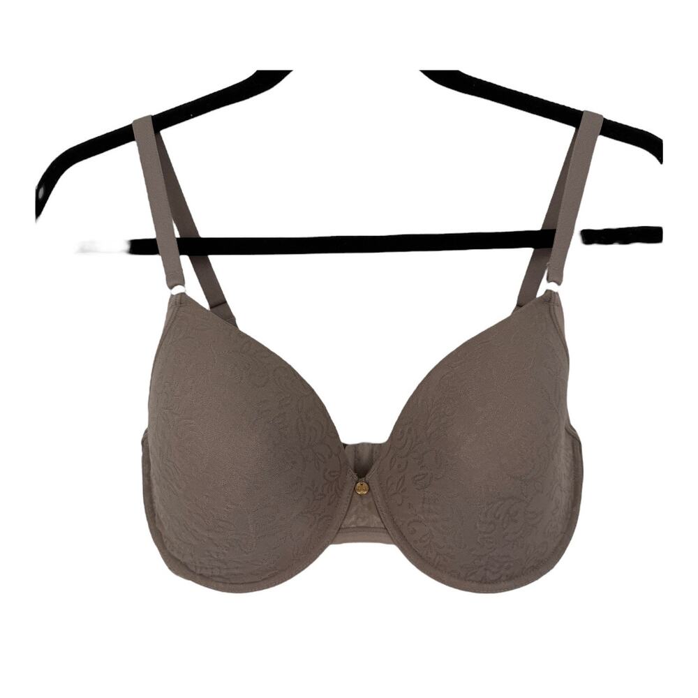 Natori Bra 136059 Sheer Jacquard full fit contour underwire gray size 36D DEFECT